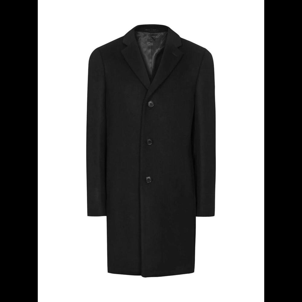 NEW REISS Men's Gable Wool-Blend Coat in black Size XL #C4311